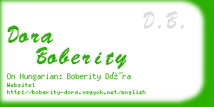 dora boberity business card